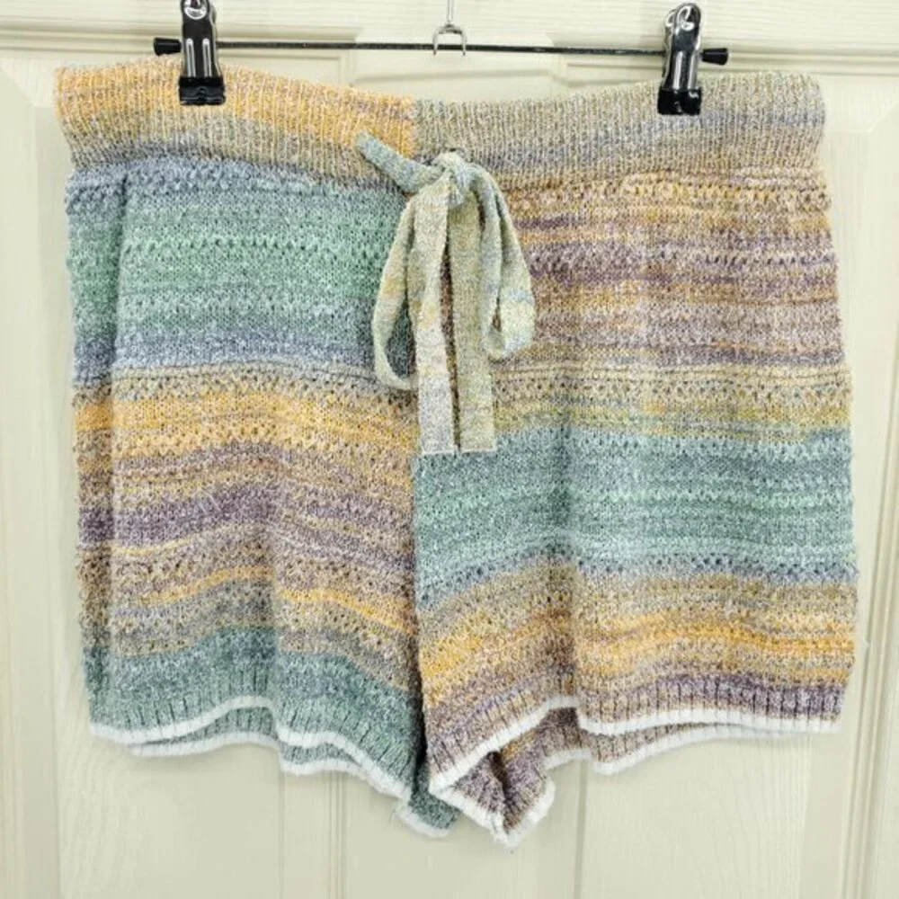 Universal Thread Matching Knit Set XL Top/L Shorts Orange/Blue